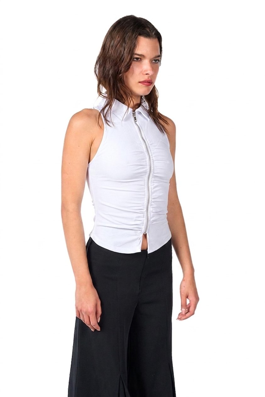 The Ruffled zipper top