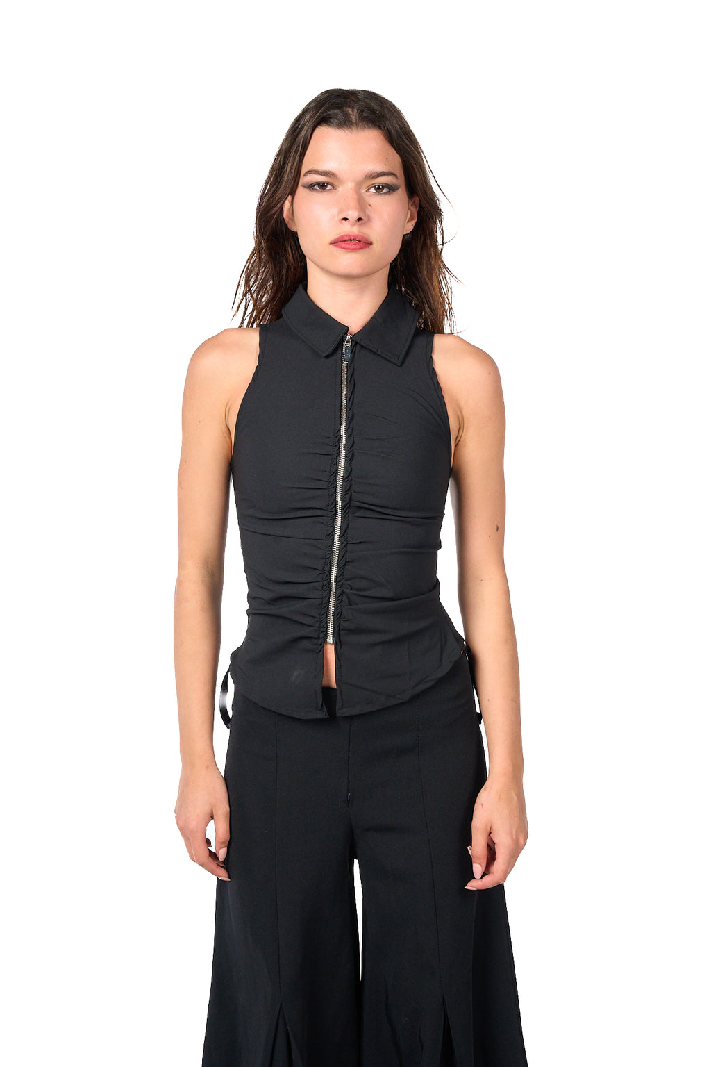 The Ruffled zipper top