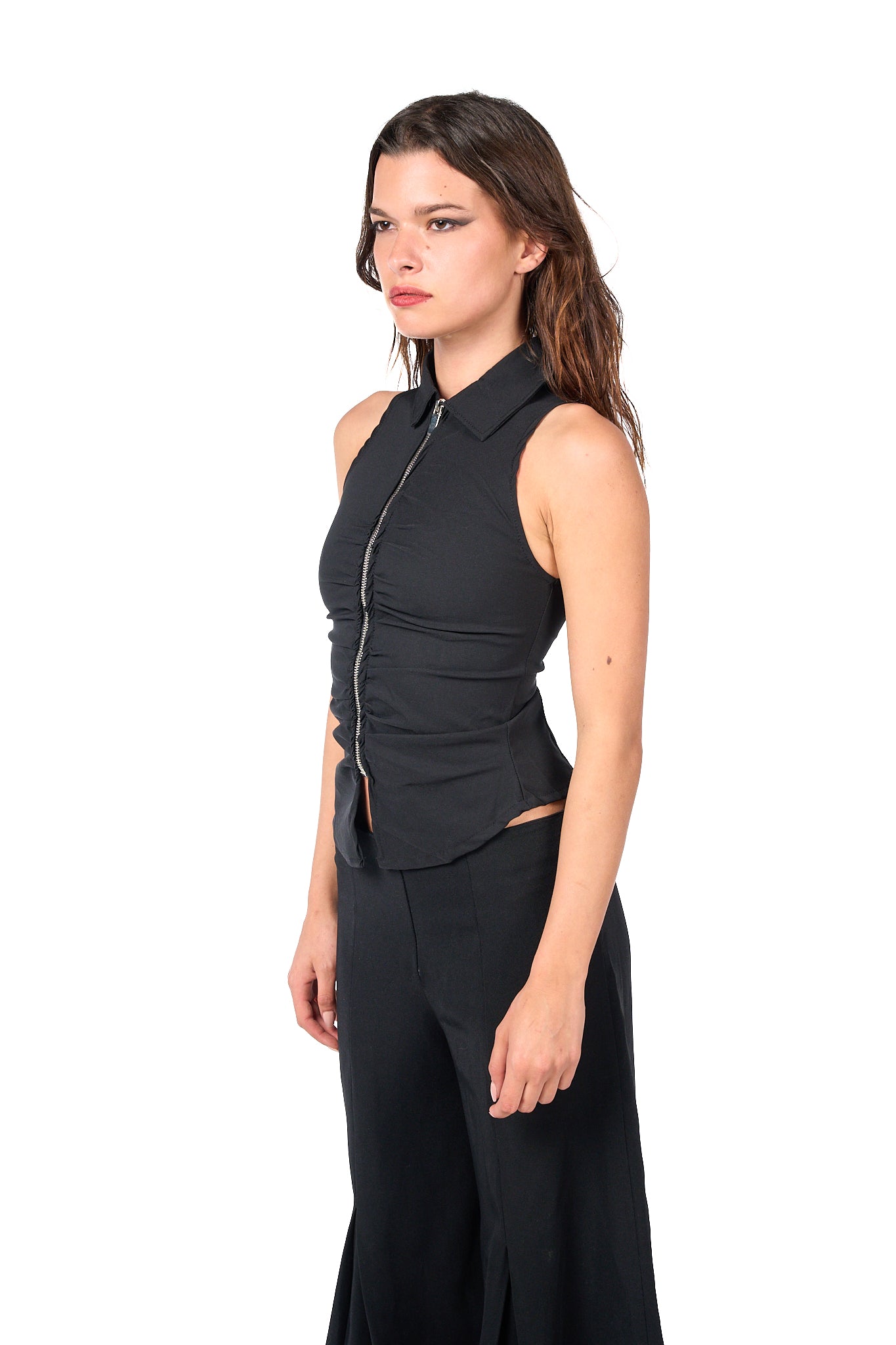 The Ruffled zipper top
