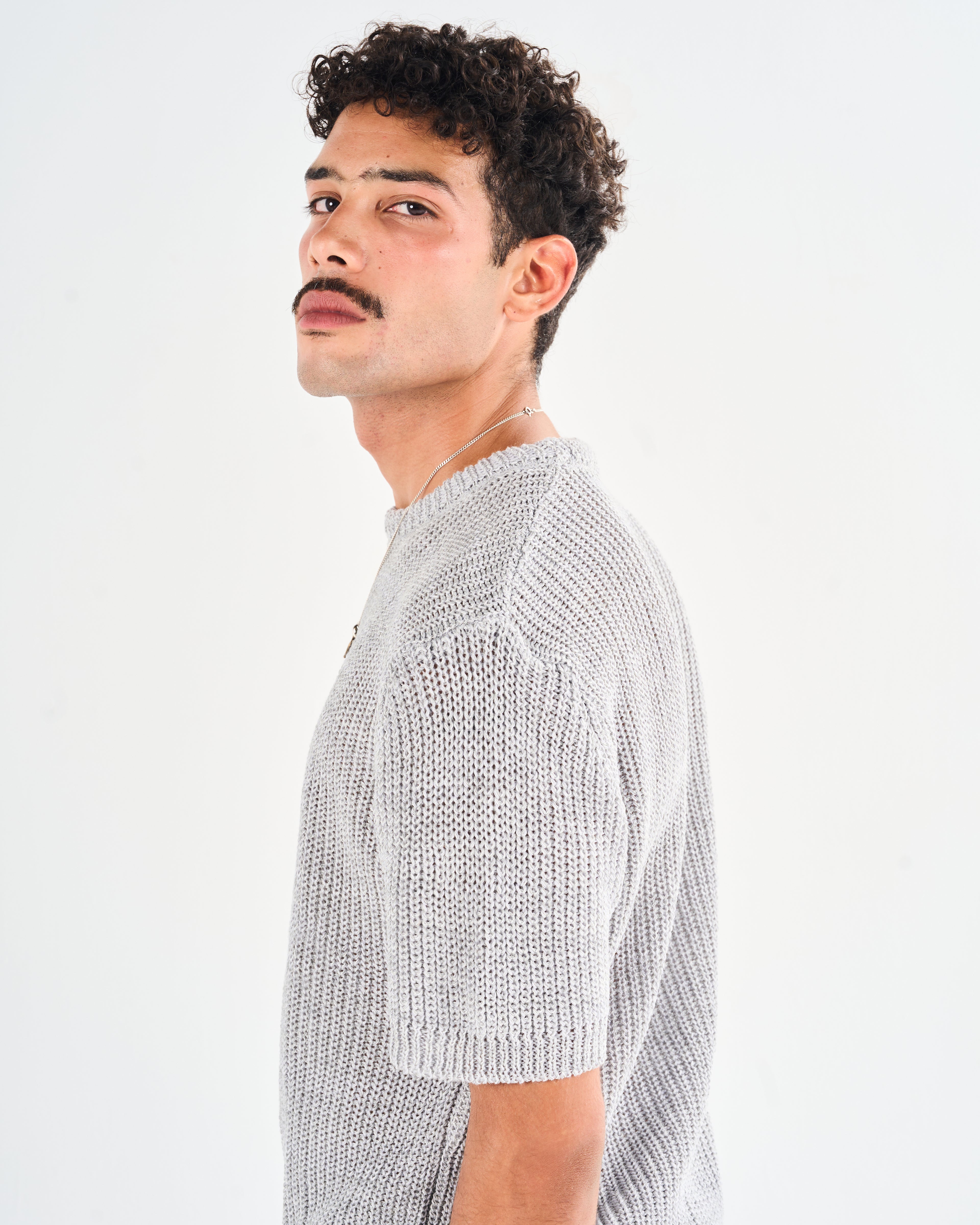 Two toned knitted tee