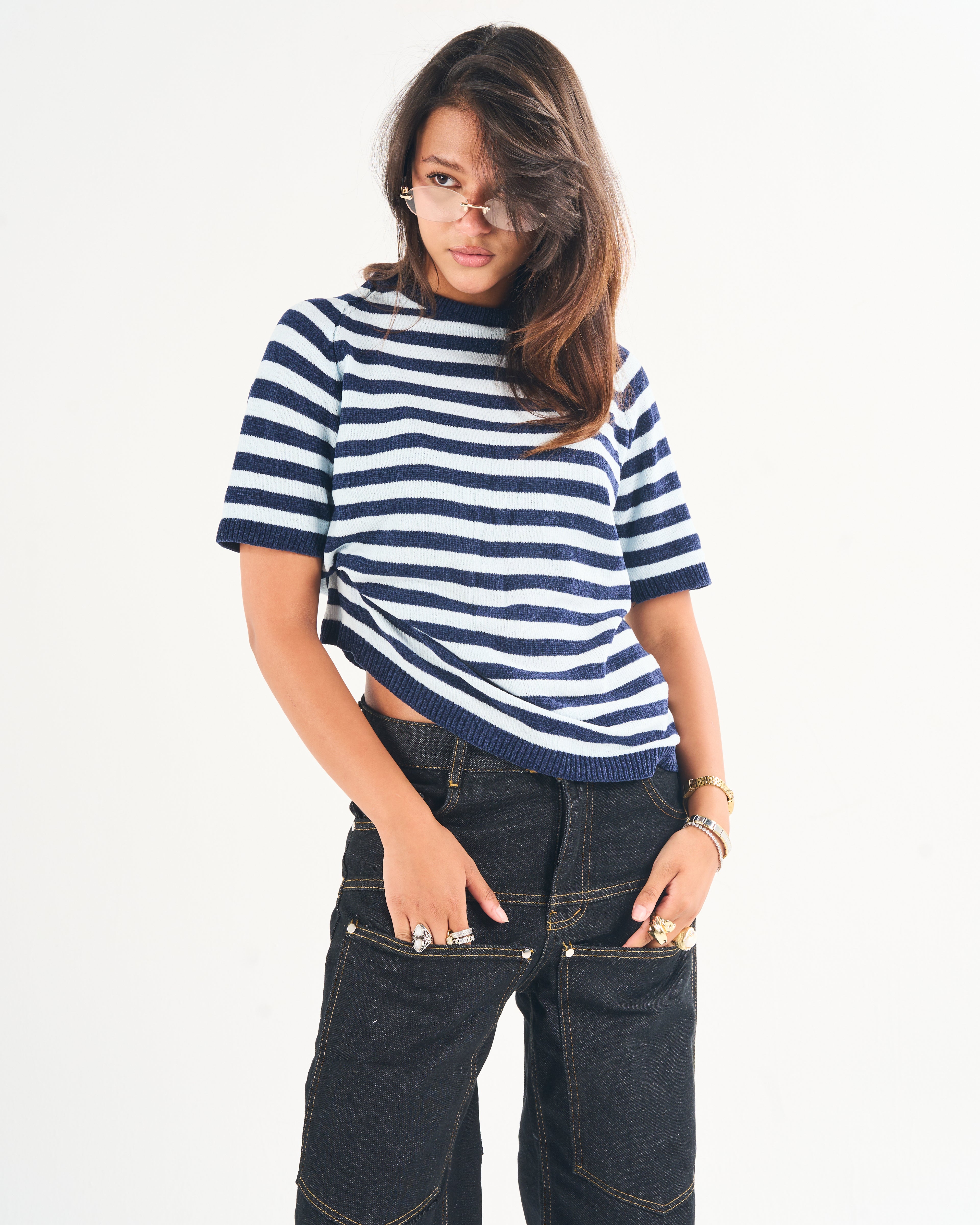 Two skined knitted baby tee
