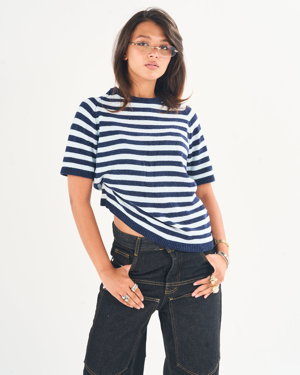 Two skined knitted baby tee