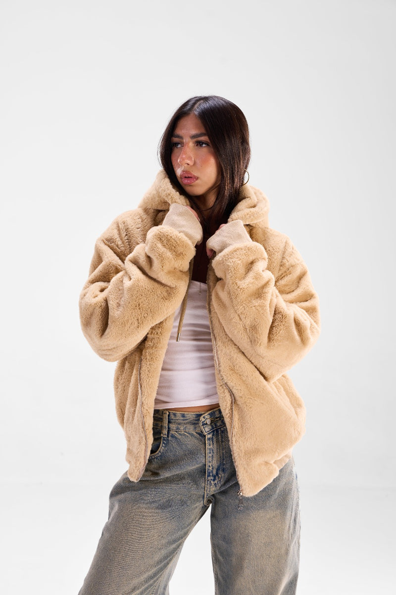 The fluffy fur jacket