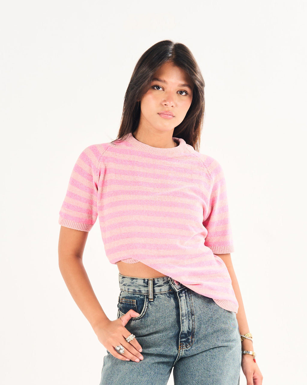Two skined knitted baby tee