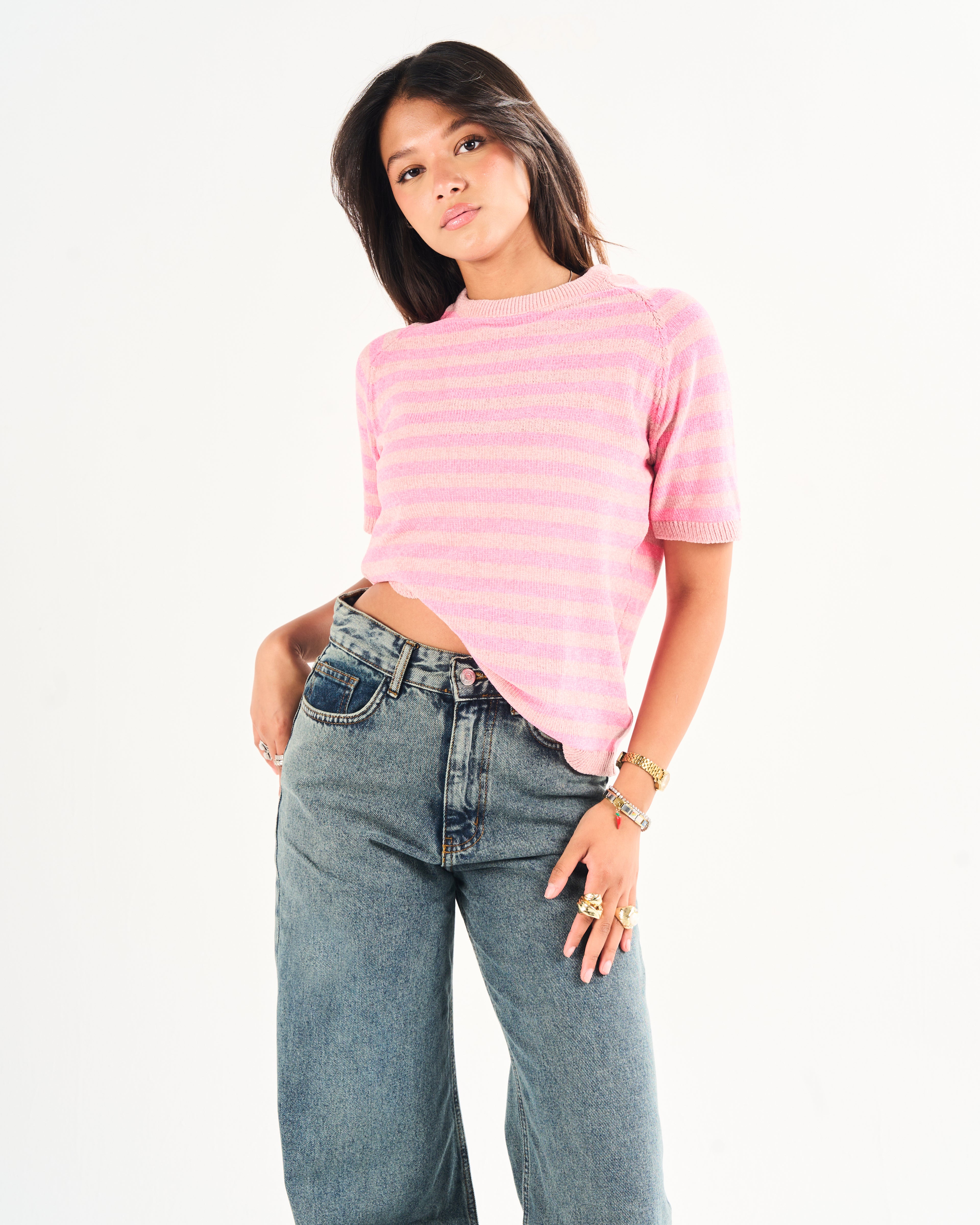 Two skined knitted baby tee
